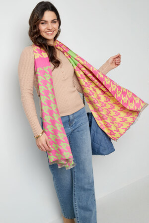 Neon heart scarf - pink h5 Picture2